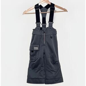 Obermeyer Ski snow Snowboard Pant Grey Kid 2 Herringbone Suspender Adjustable
